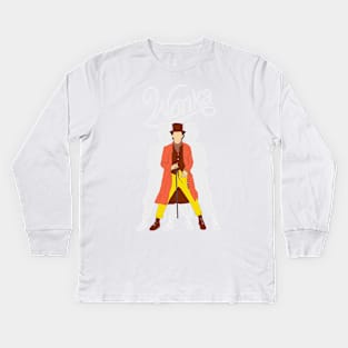 willy wonka / Timothée Chalamet 2023 Kids Long Sleeve T-Shirt